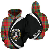 MacLean of Duart Modern Tartan Crest Zipper Hoodie - Circle Style